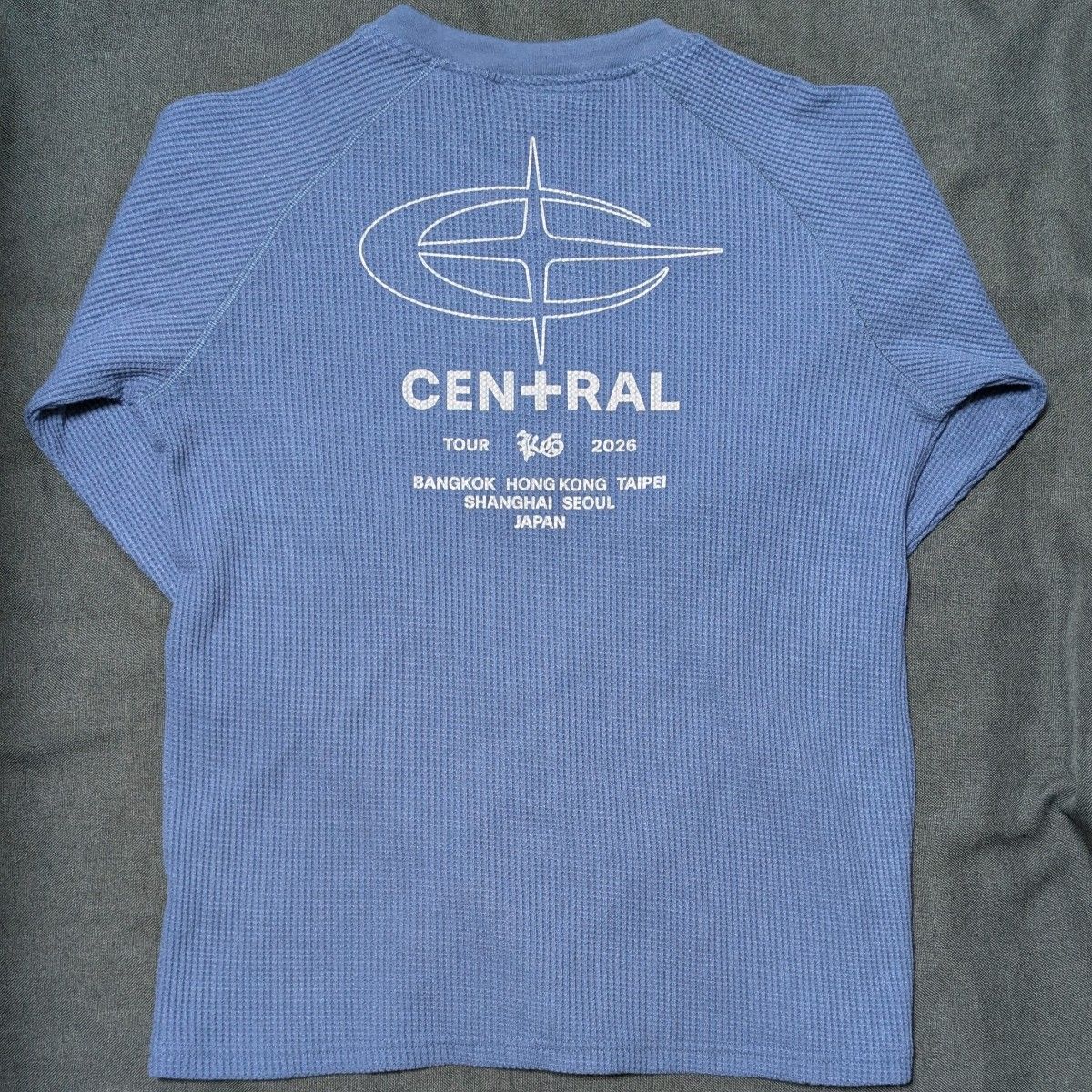 King Gnu セントラル ワッフル ロングスリーブ Tシャツ ロンT 青