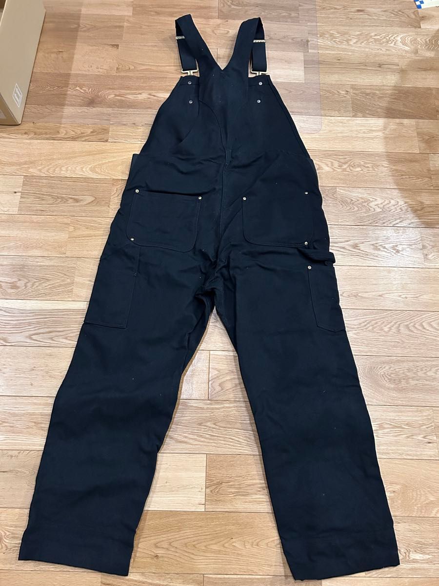 極美品】Carhartt オーバーオール38×30ブラック Carhartt ダック