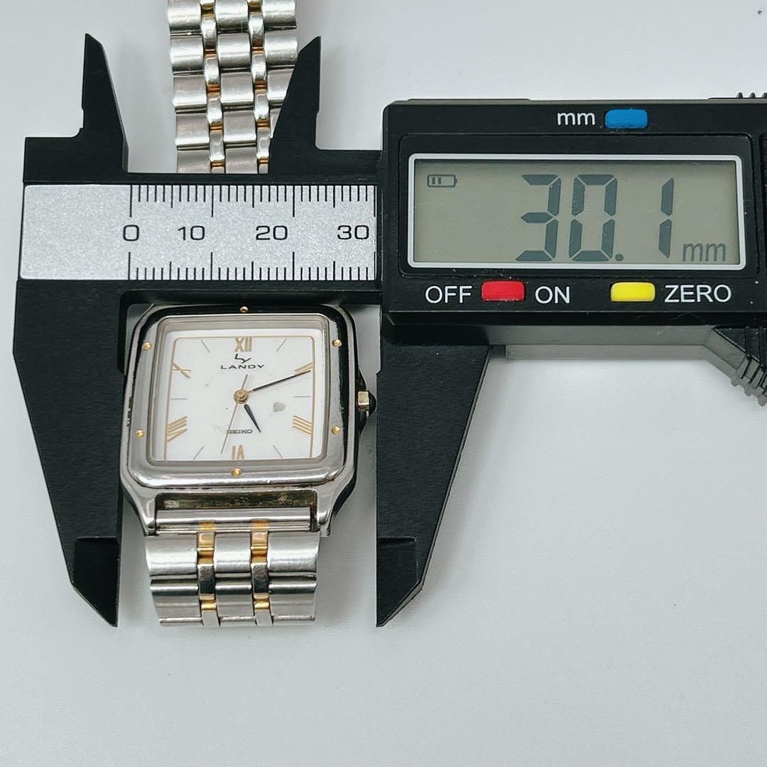 新品電池/稼働 Landy Seiko クォーツ腕時計 メンズ ビンテージ 希少
