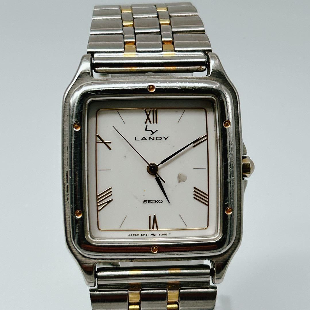 新品電池/稼働 Landy Seiko クォーツ腕時計 メンズ ビンテージ 希少