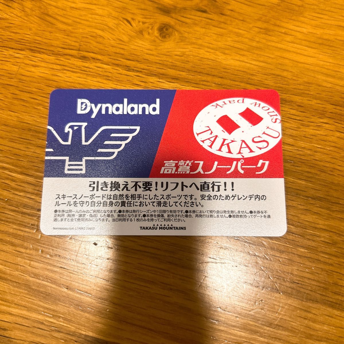 高鷲スノーパーク ダイナランド 共通リフト一日券 リフト券 スキー場