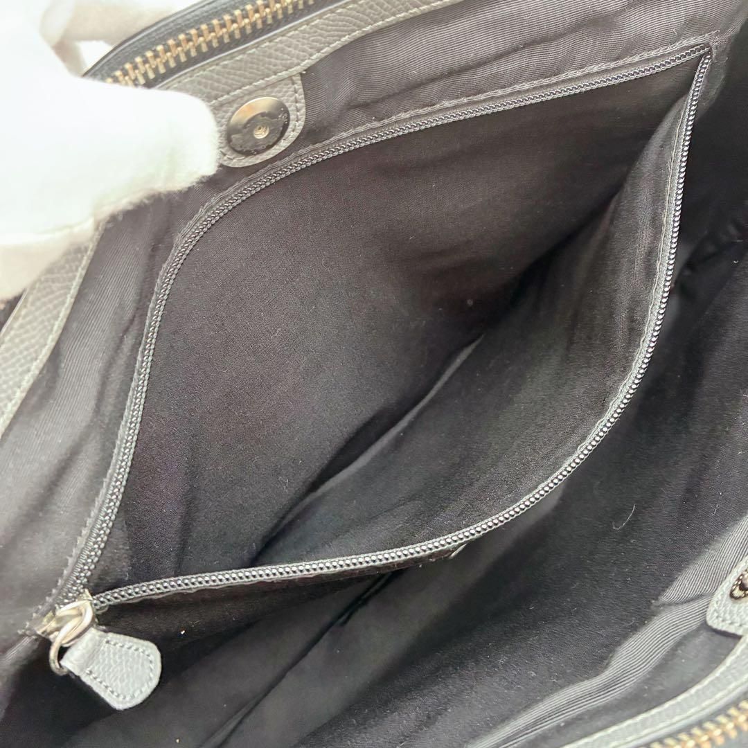 COACH コーチ 2WAY レザー ビジネスバッグ ショルダー グレー ブリーフ