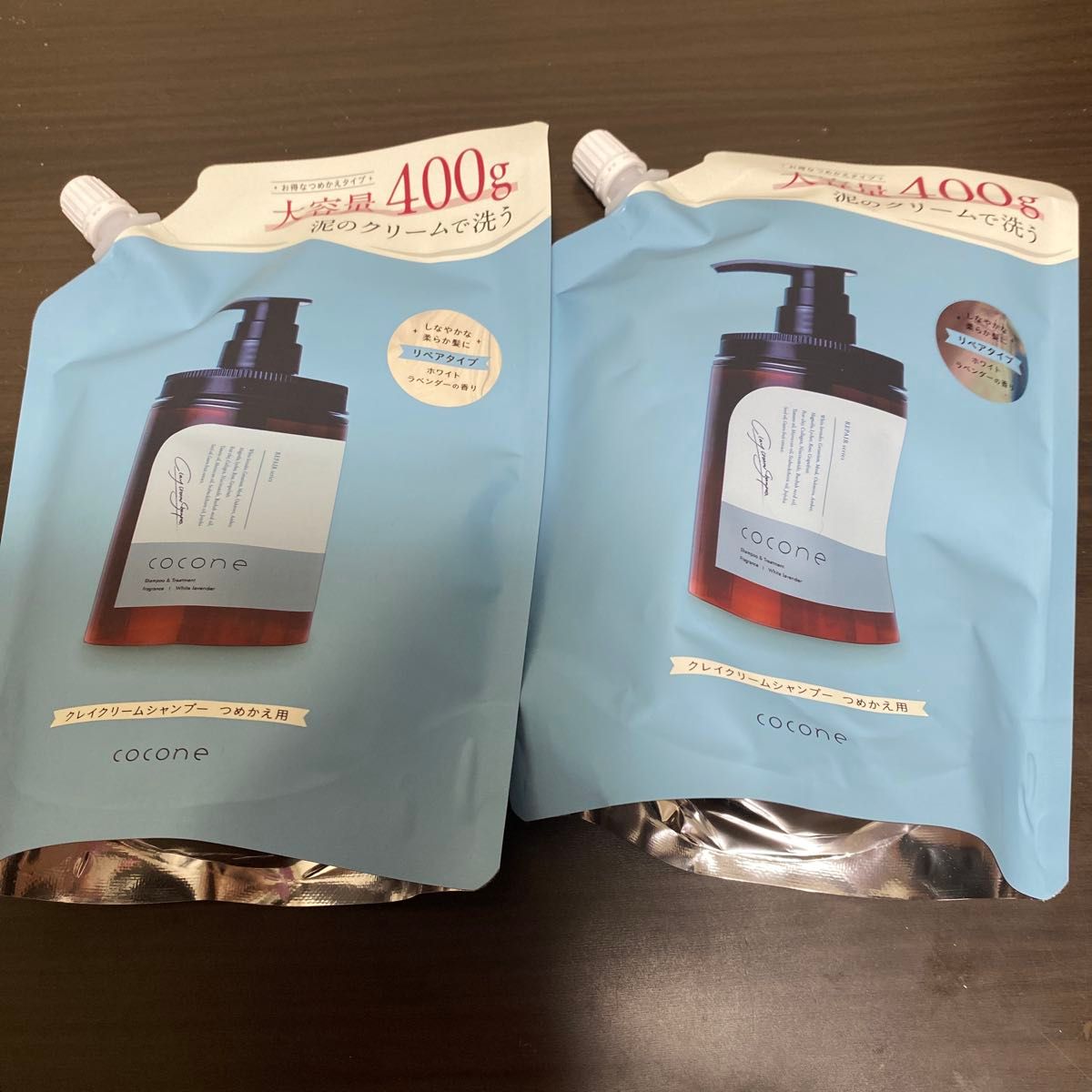 cocone クレイクリームシャンプー リペアボトル＆詰め替えセット
