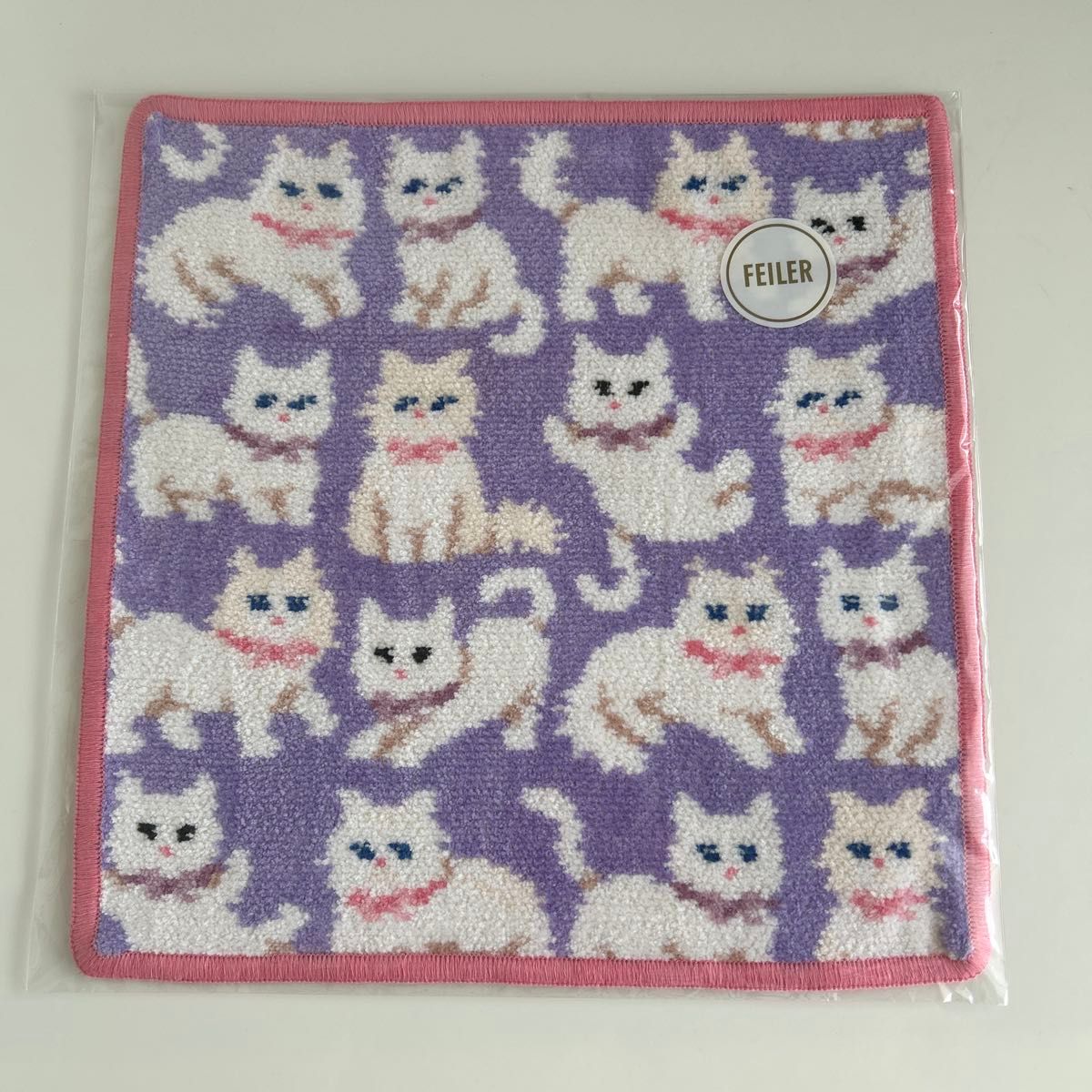 ラブラリーバイフェイラー モフモフネコチャン ハンカチ WEB限定カラー