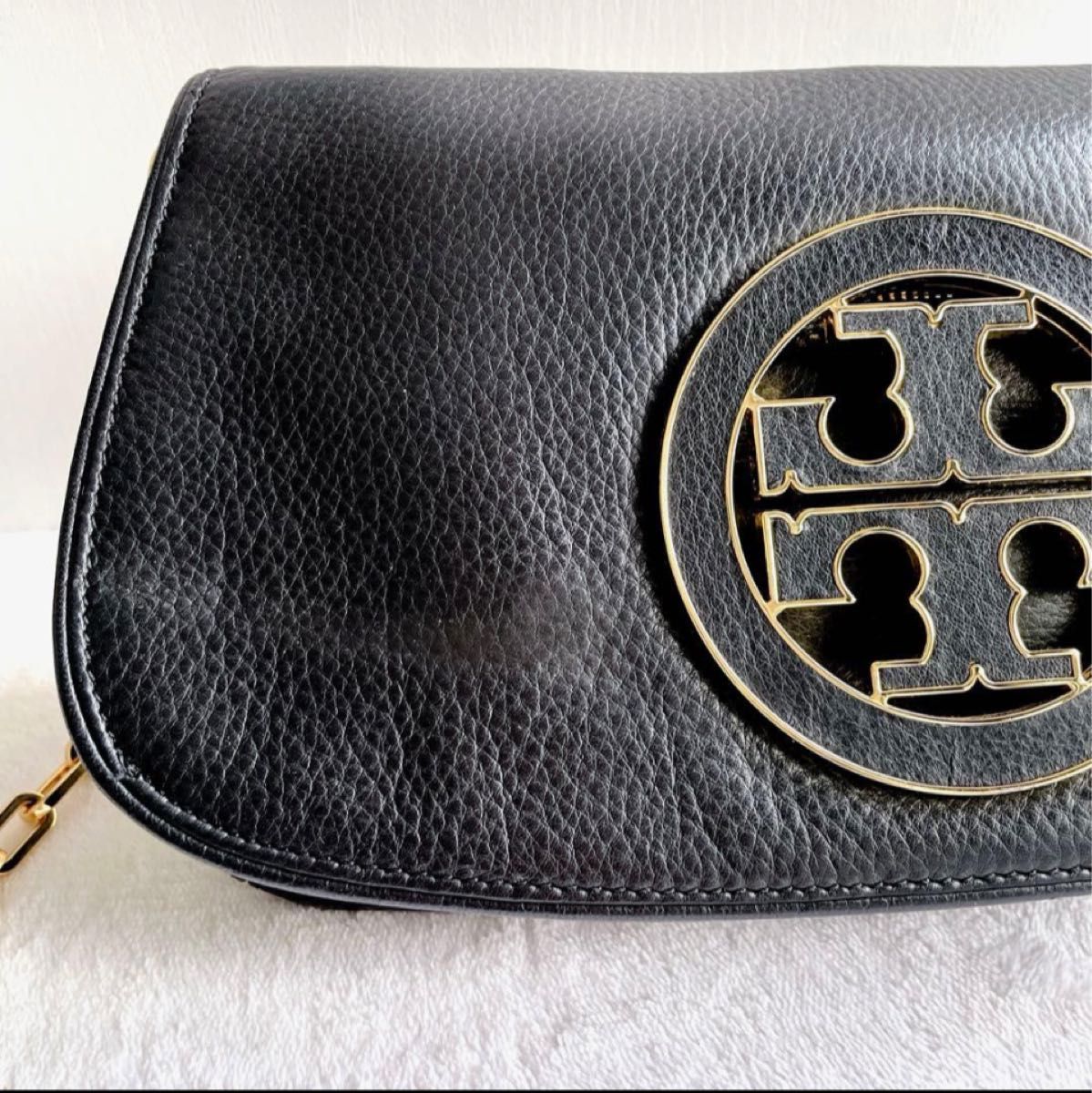 トリーバーチ レザー チェーンショルダー バッグ クラッチバッグ 2way