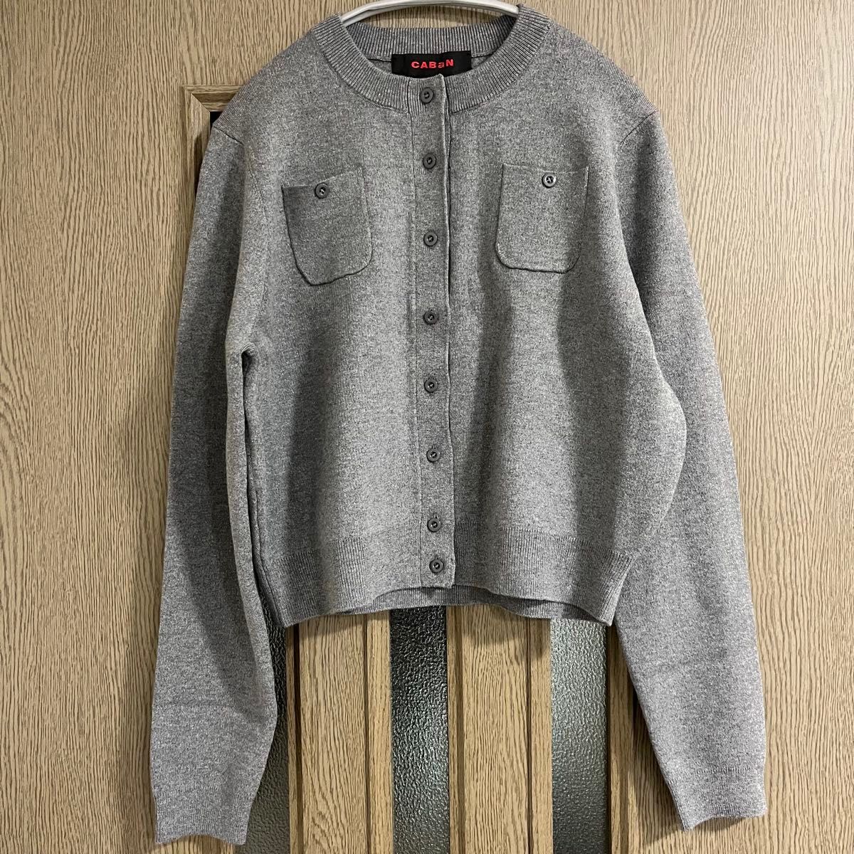 即納】新品未使用 CABaN コットンカシミヤ クルーネックカーディガン