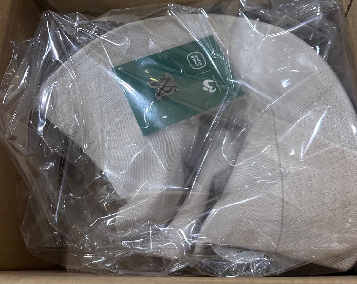 ミセスxスニダン ニューエラBUCKET01 MGA LOGO HAT ベージュ ピンズ