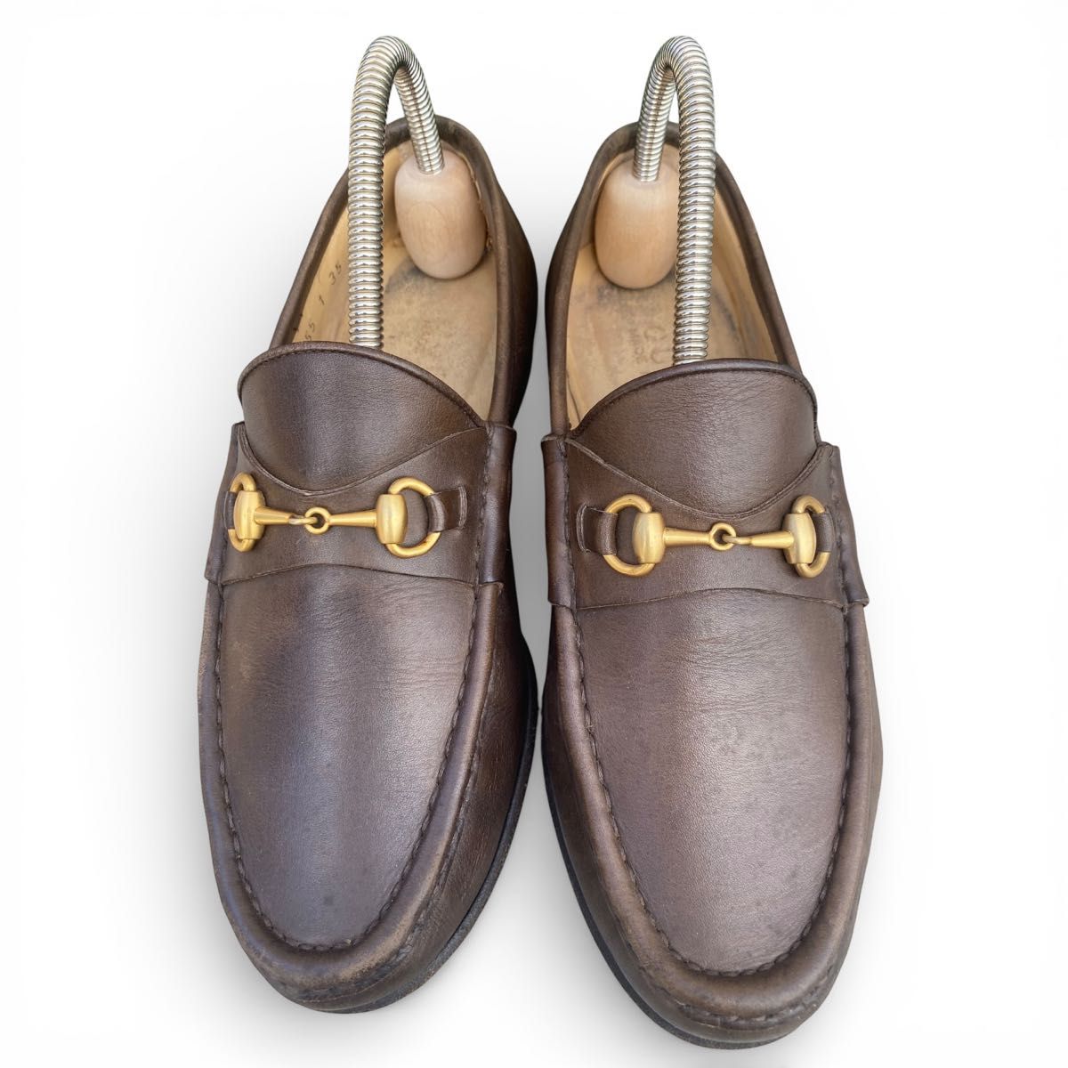 グッチ GUCCI ホースビット ブラウン 茶 ホースビットローファー 革靴