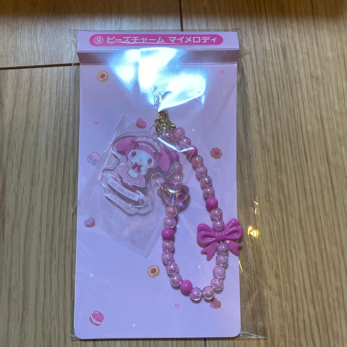 サンリオ マイメロディ フリル付きトート ビーズチャーム 2点セット