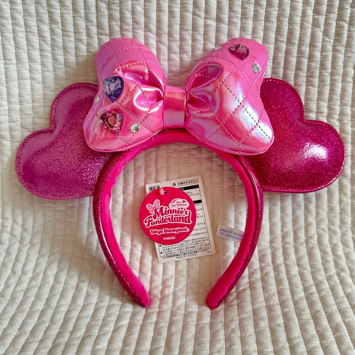 ディズニー カチューシャ バラ ピンク フリル ミニー パルパルーザ