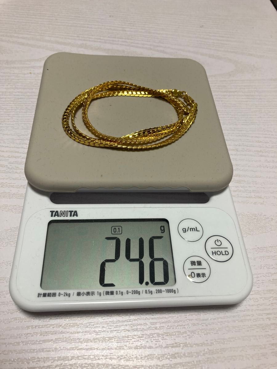 遺品整理 18K刻印 ゴールドカラーネックレス ブレスレットセット