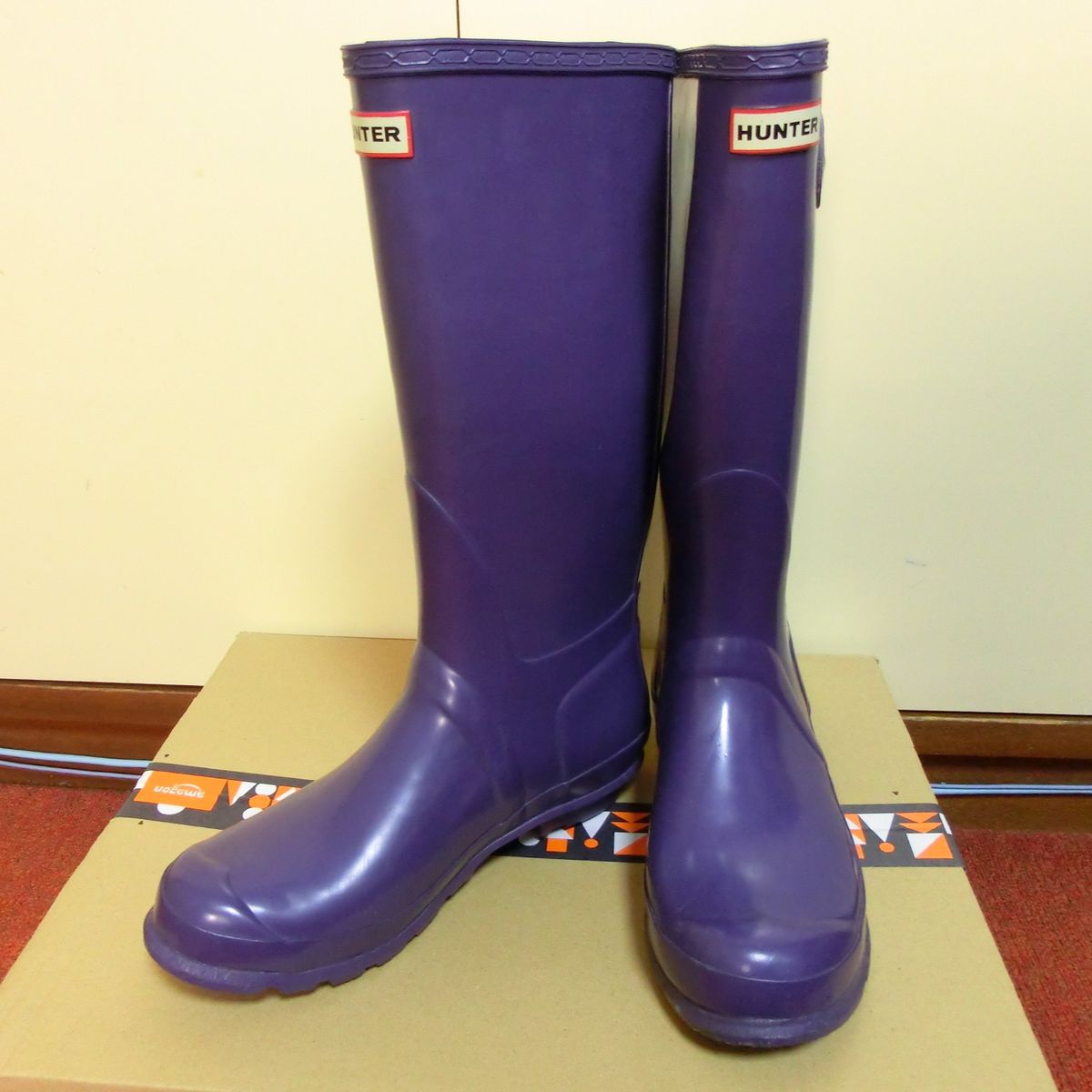 希少品 ハンター HUNTER レインブーツ 長靴 筒高38センチ位 EU42 26