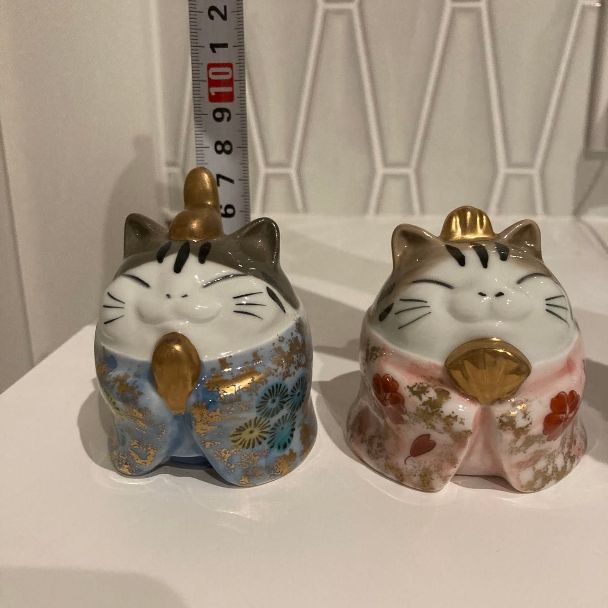 波佐見焼 猫の雛人形2個セット 招き猫 ひな祭り｜Yahoo!フリマ（旧