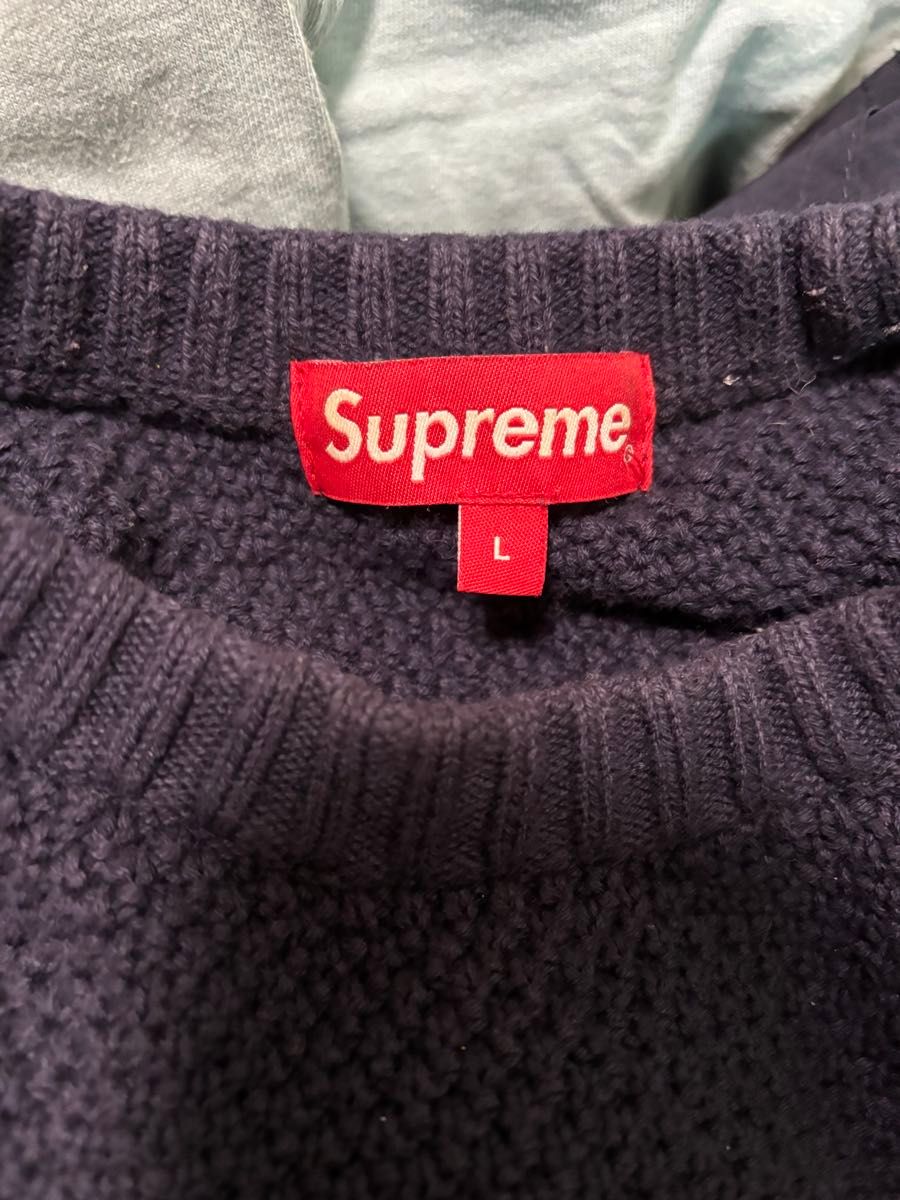 supreme small box logo ニット セーター ネイビー｜Yahoo!フリマ（旧