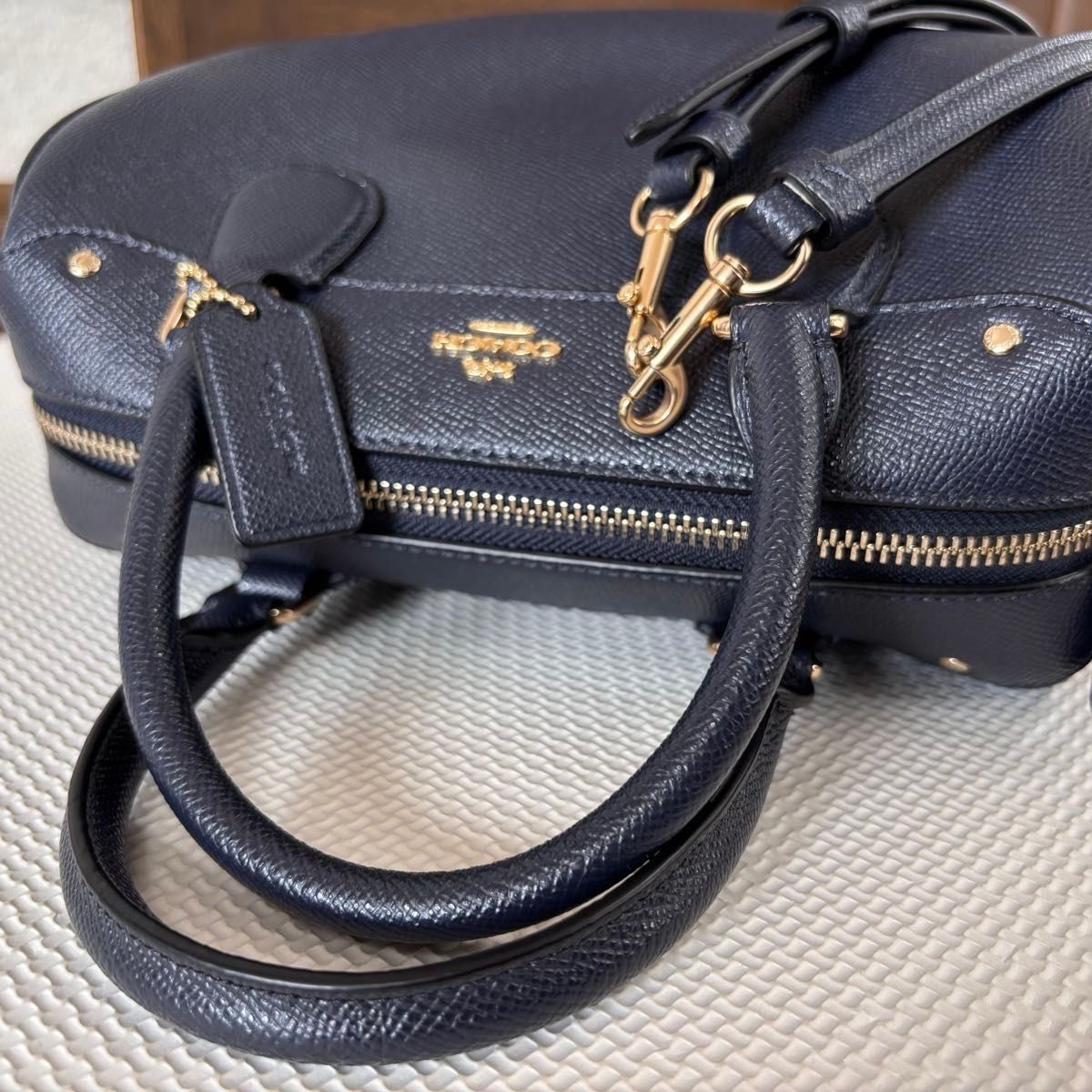 COACH コーチ F57521 レザー ハンドバッグ ミニボストンバッグ