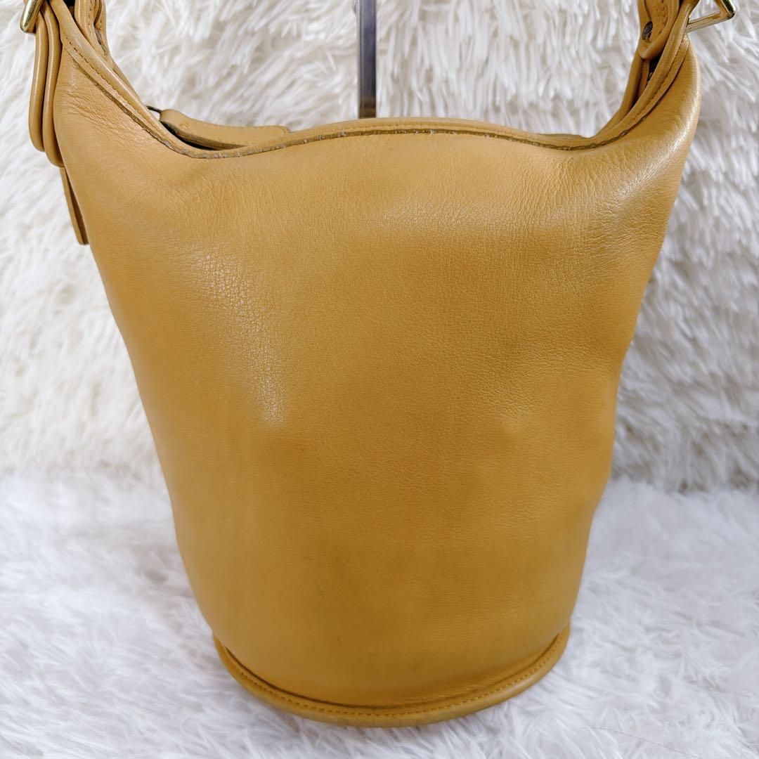 希少カラー オールド コーチ イエロー レザー バケツ型 ショルダー
