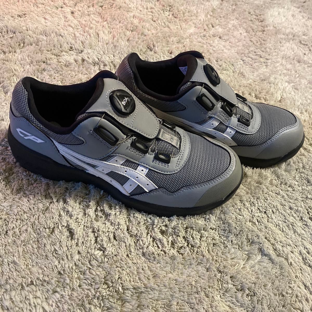 アシックス 安全靴 ウィンジョブ CP209 BOA グレー 25cm 新品未使用品