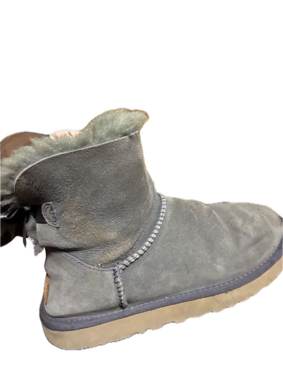 UGG ムートンブーツ リボン グレー｜Yahoo!フリマ（旧PayPayフリマ）