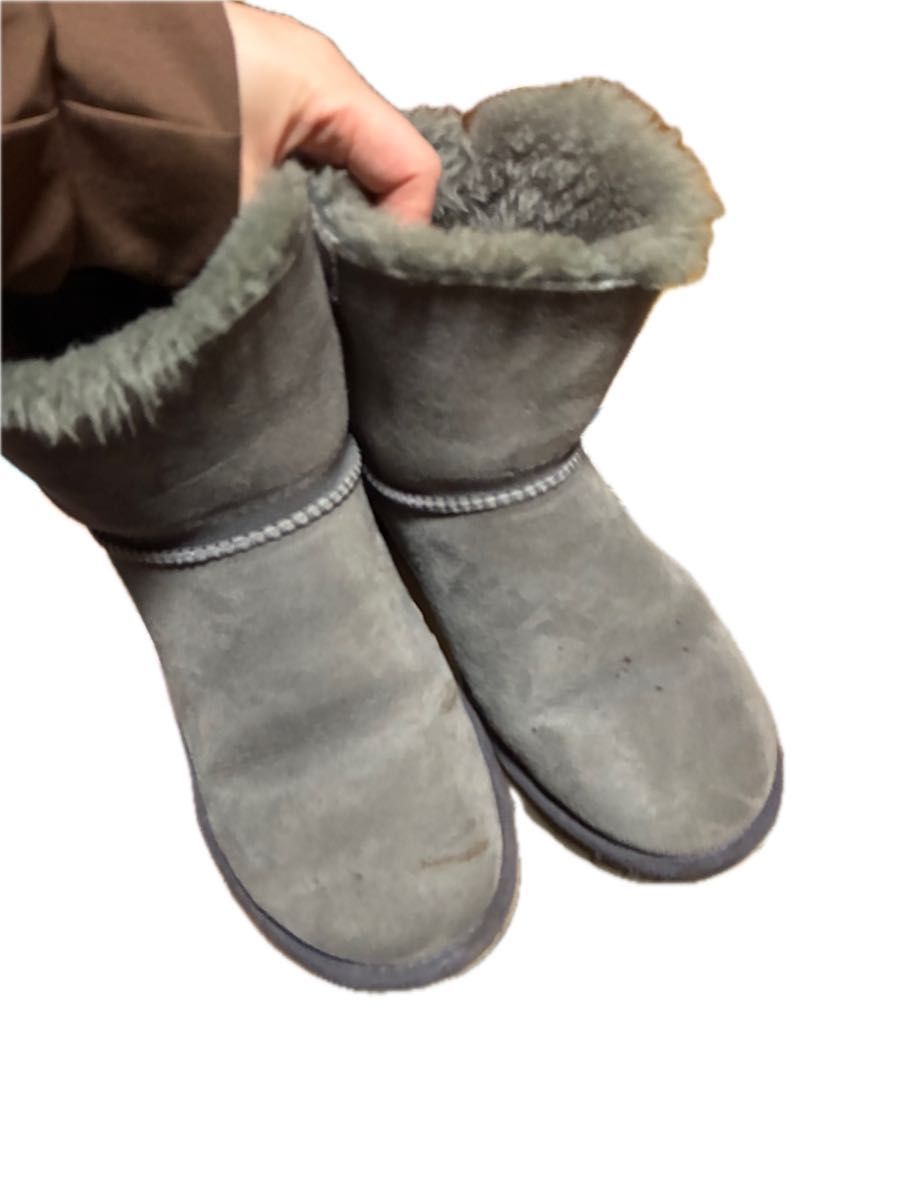 UGG ムートンブーツ リボン グレー｜Yahoo!フリマ（旧PayPayフリマ）