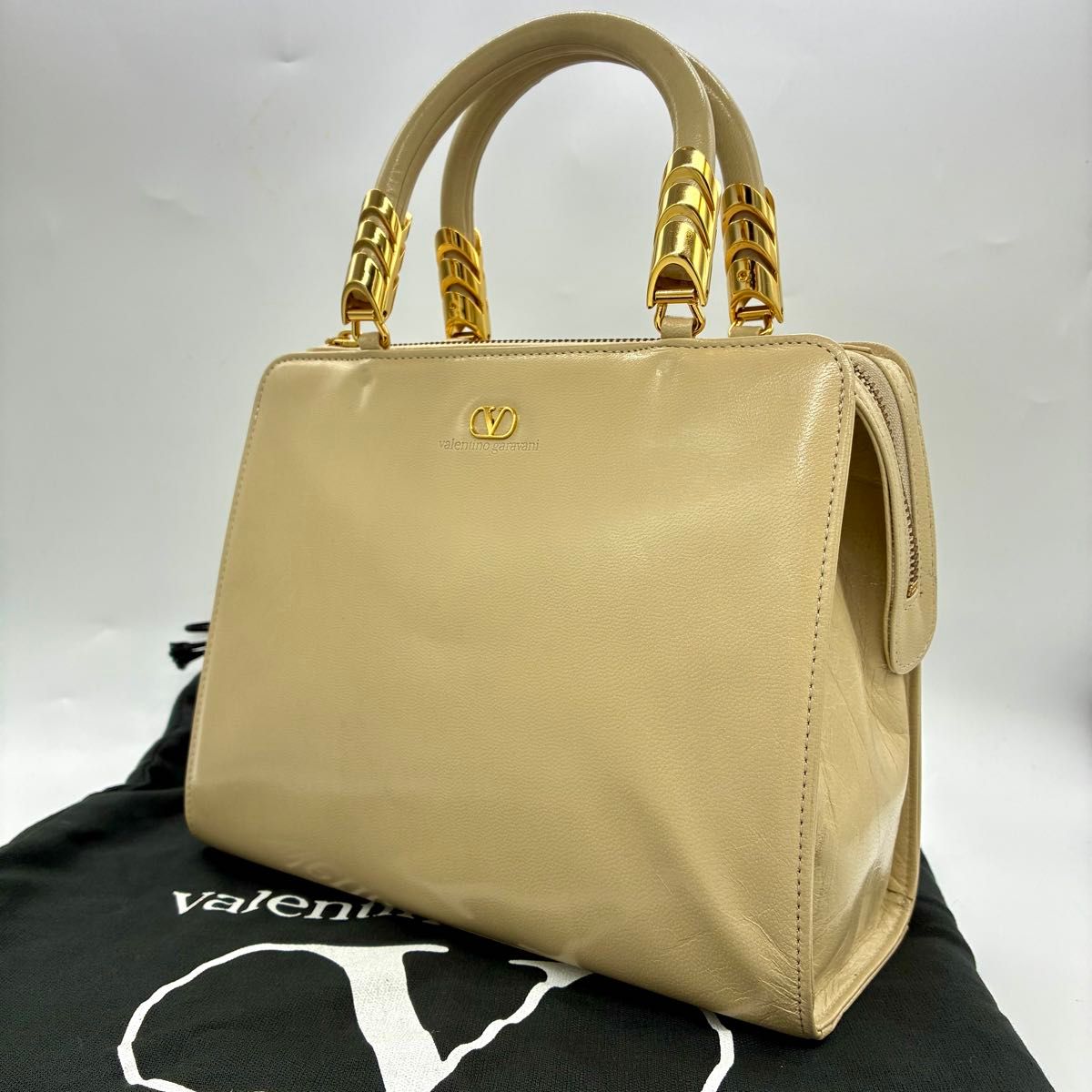 美品】valentino garavani ハンドバッグ ゴールド金具 レザー｜Yahoo