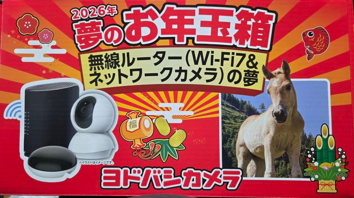 ヨドバシカメラ 2026年 夢のお年玉箱 無線ルーター(Wi-Fi7&