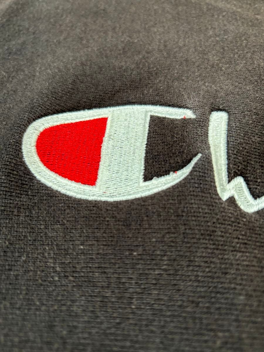 美品 80s USA製 黒茶 フェード黒 チャンピオン リバースウィーブ