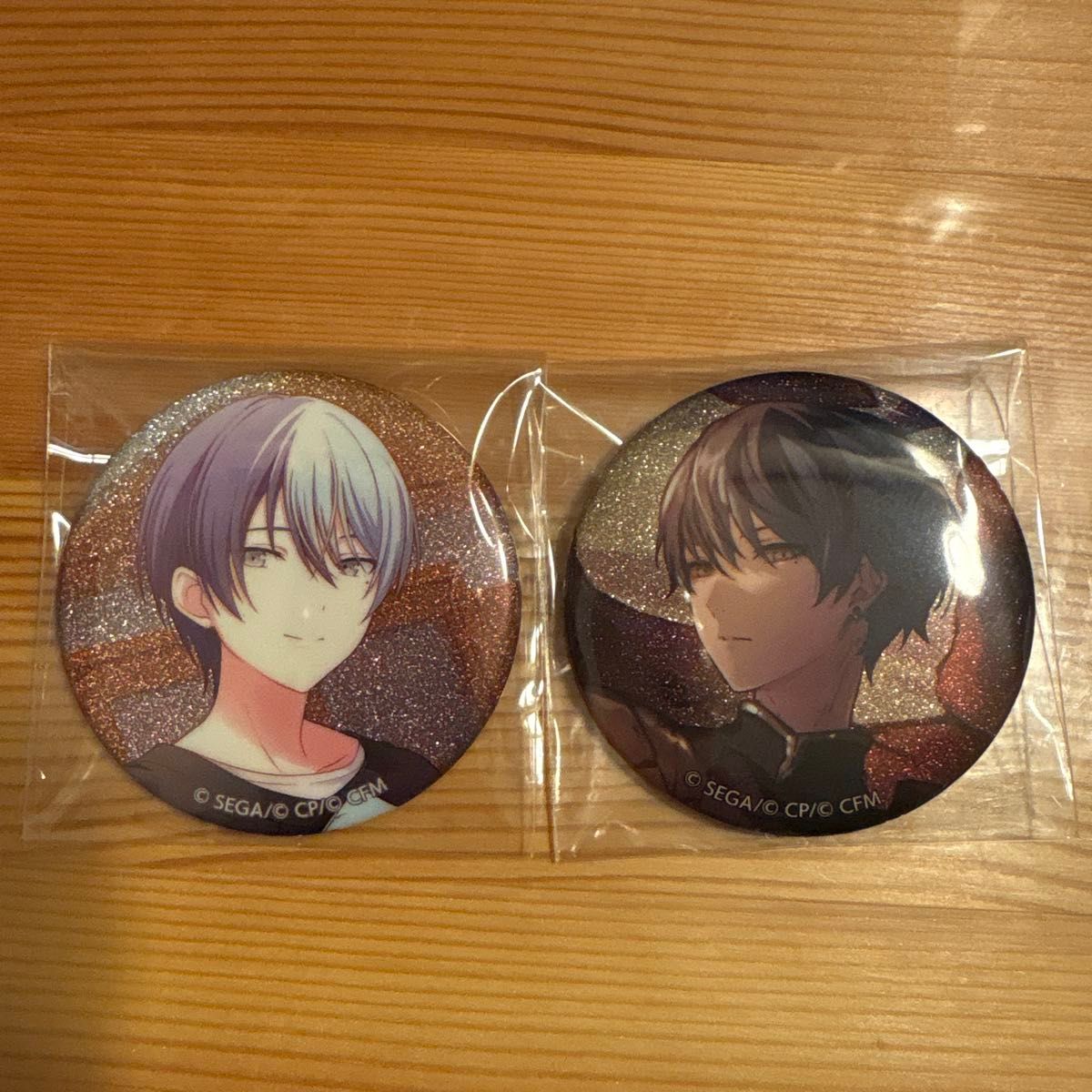 プロセカ 青柳冬弥 缶バッジ 2個セット グリッター缶バッジ 27c 28c