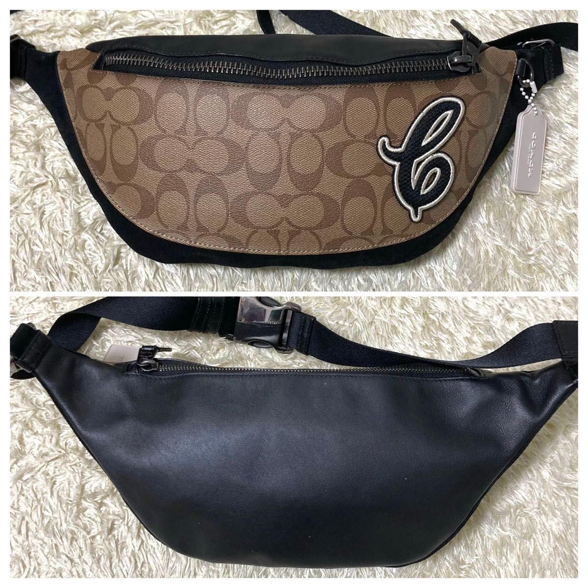 極美品】COACH コーチ ボディバッグ レザー PVC クロスボディ