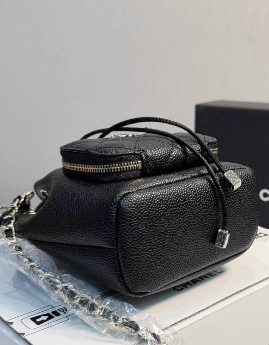 新品 未使用 シャネル 巾着 チェーン ショルダーバッグ ブラック