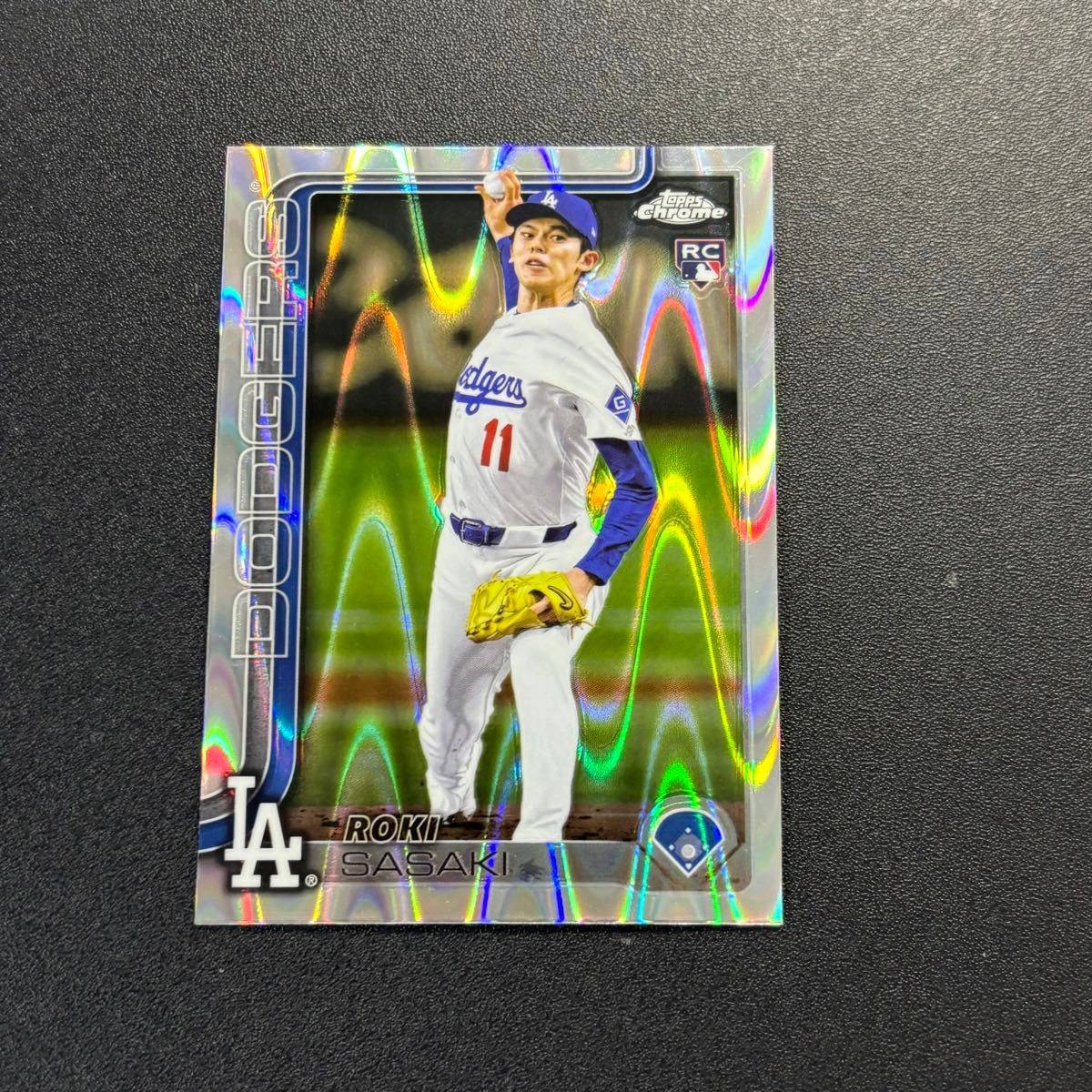 佐々木朗希 2025 Topps Chrome RAYWAVE ルーキーカード ドジャース MLB