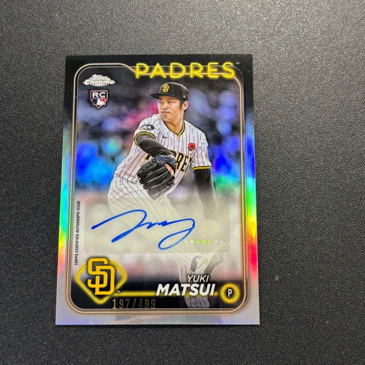 499枚限定 松井裕樹 2024 Topps Chrome 直筆サインカード Yuki Matsui