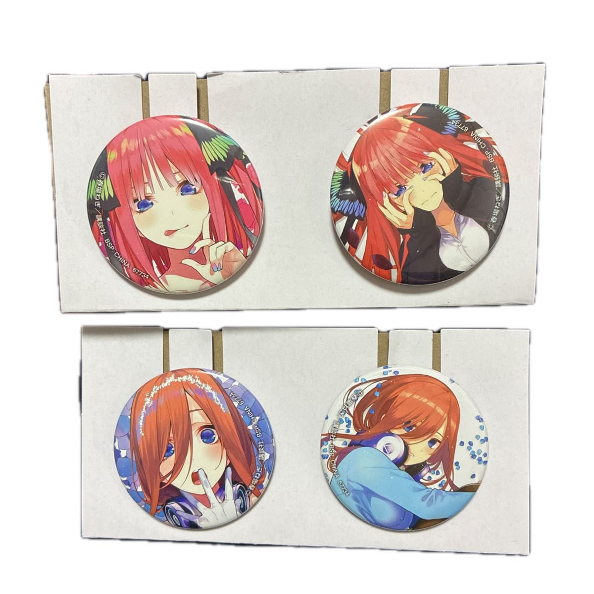 五等分の花嫁 一番くじ J賞 缶バッジ 中野三玖 中野二乃 缶バッジ