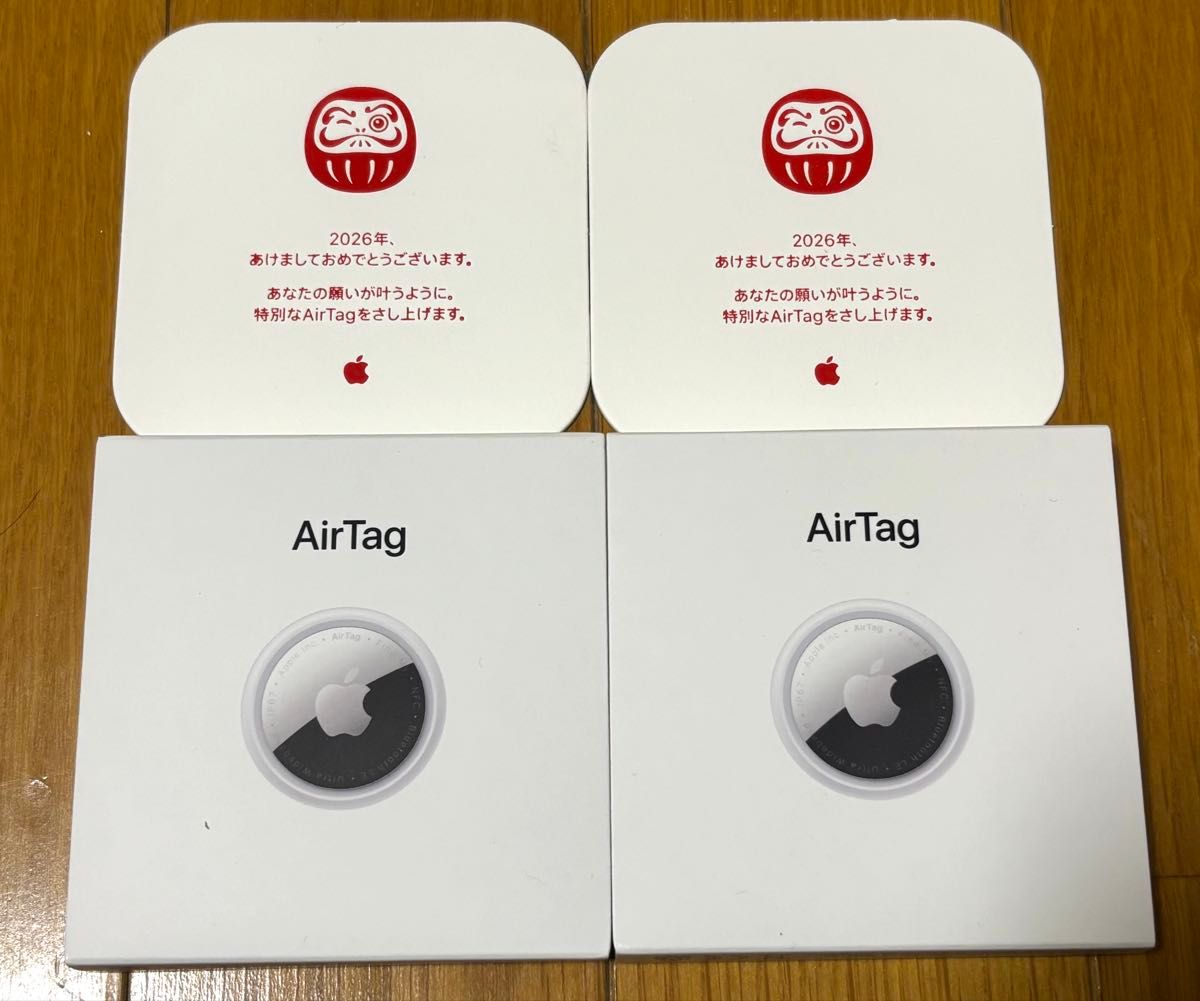 新品 未開封 Apple AirTag エアタグ 2026年 だるまデザイン 2個セット