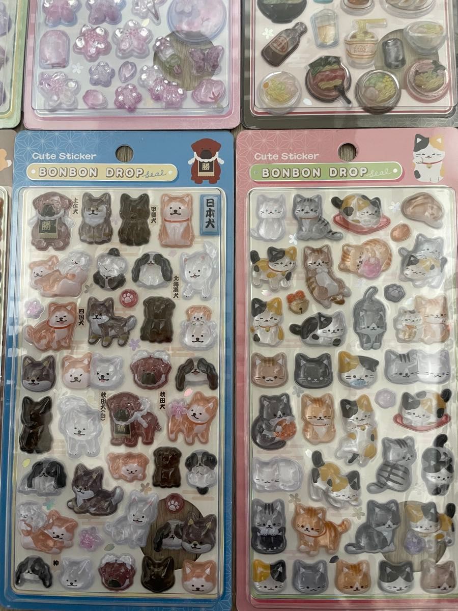 ボンボンドロップシール 和柄 新作 コンプリート 8枚 新品未使用 24