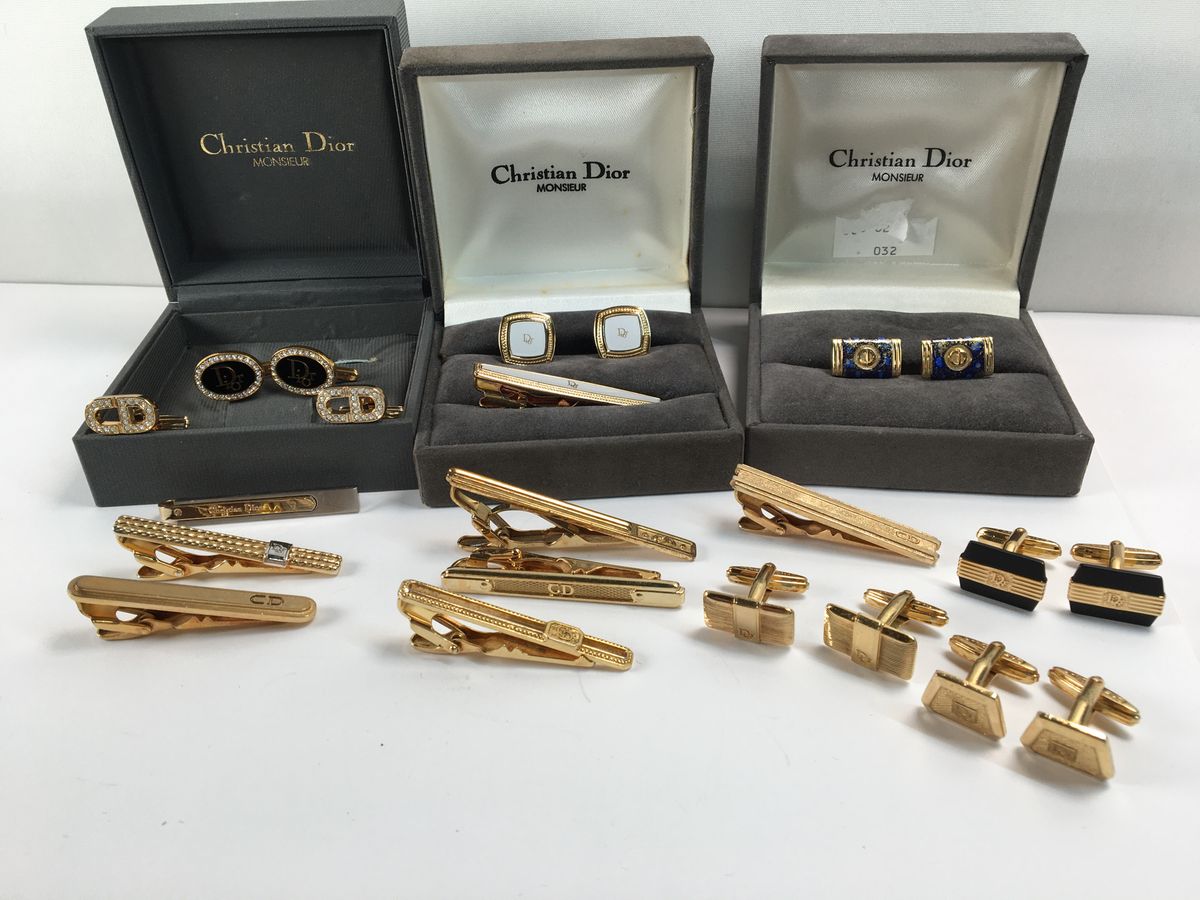 q4652他 美品多 クリスチャンディオール Dior カフスボタン ネクタイ