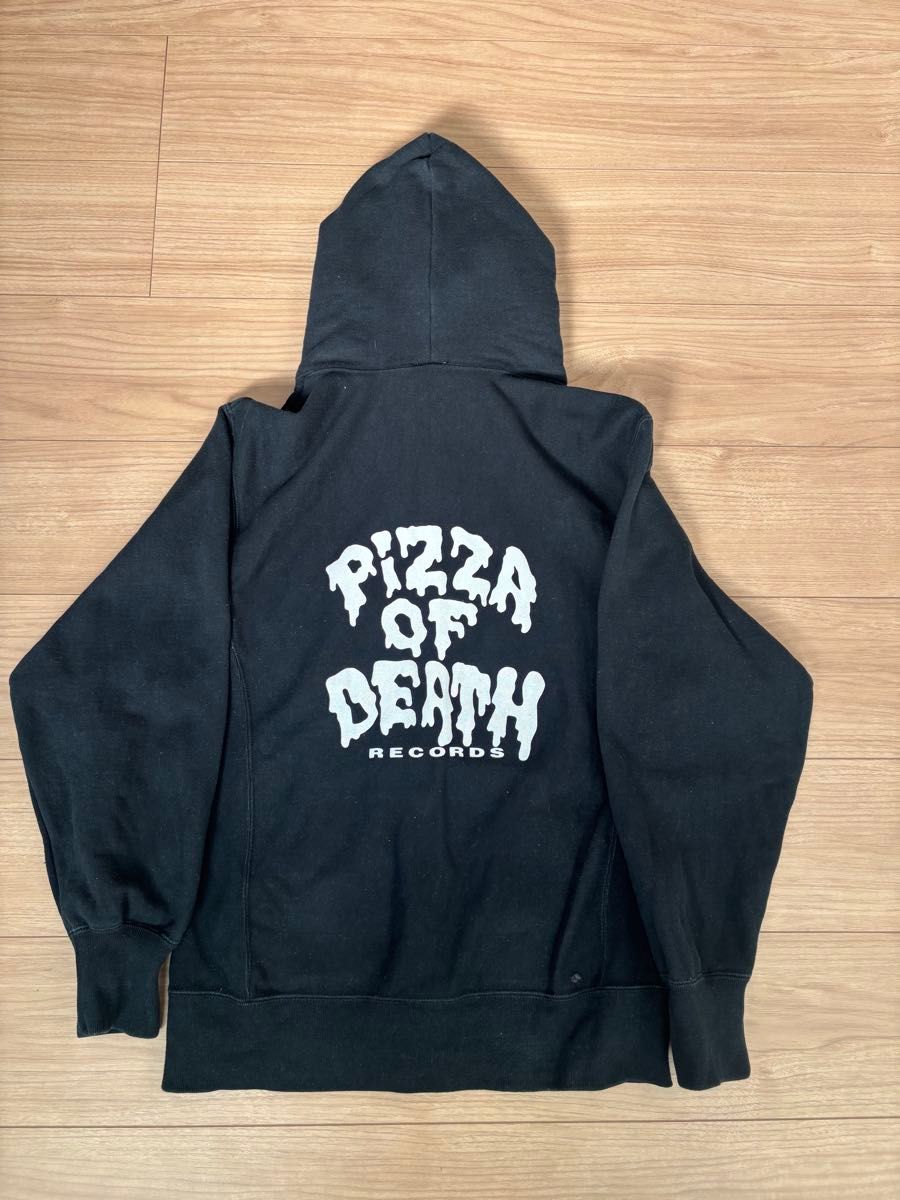 PIZZA OF DEATH RECORDS ジップアップパーカー ブラック｜Yahoo!フリマ