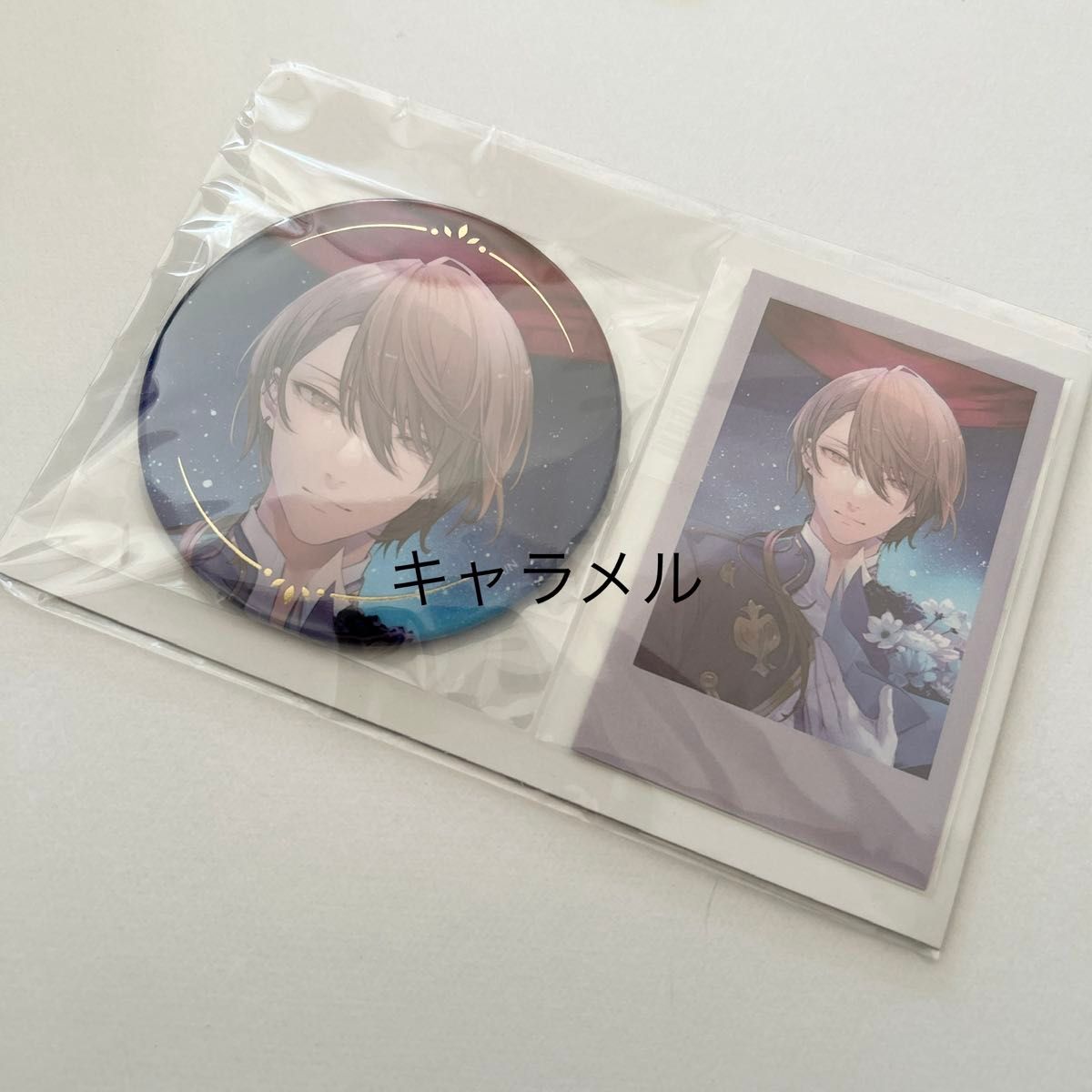 にじさんじ 誕生日グッズ 箔押し 缶バッジ チェキ風カード 加賀美