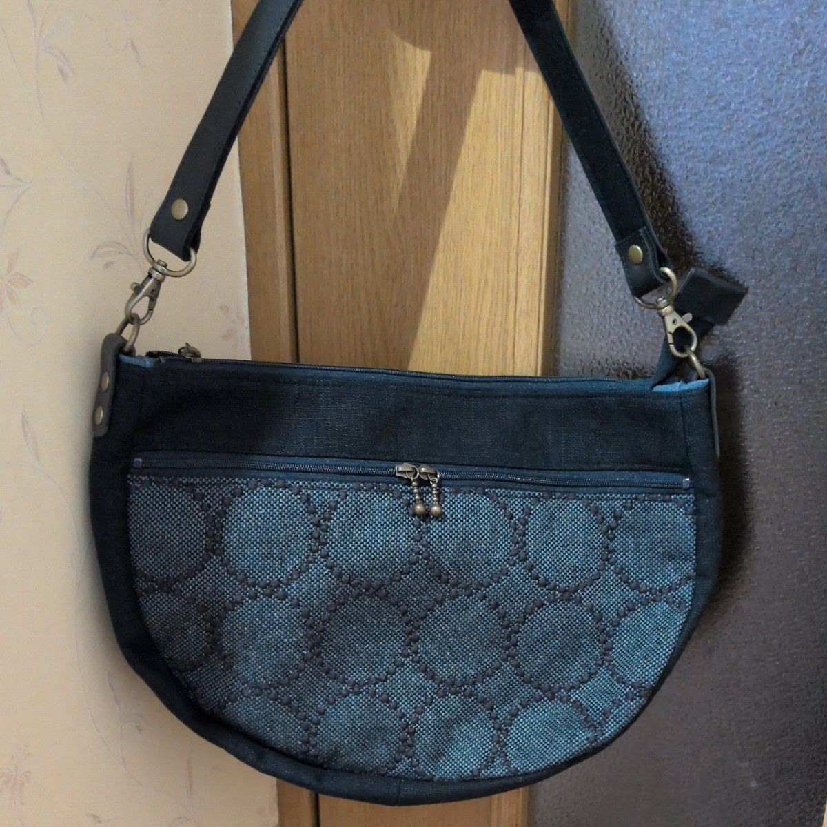 ミナペルホネン タンバリン ショルダーバッグ ネイビー｜Yahoo!フリマ