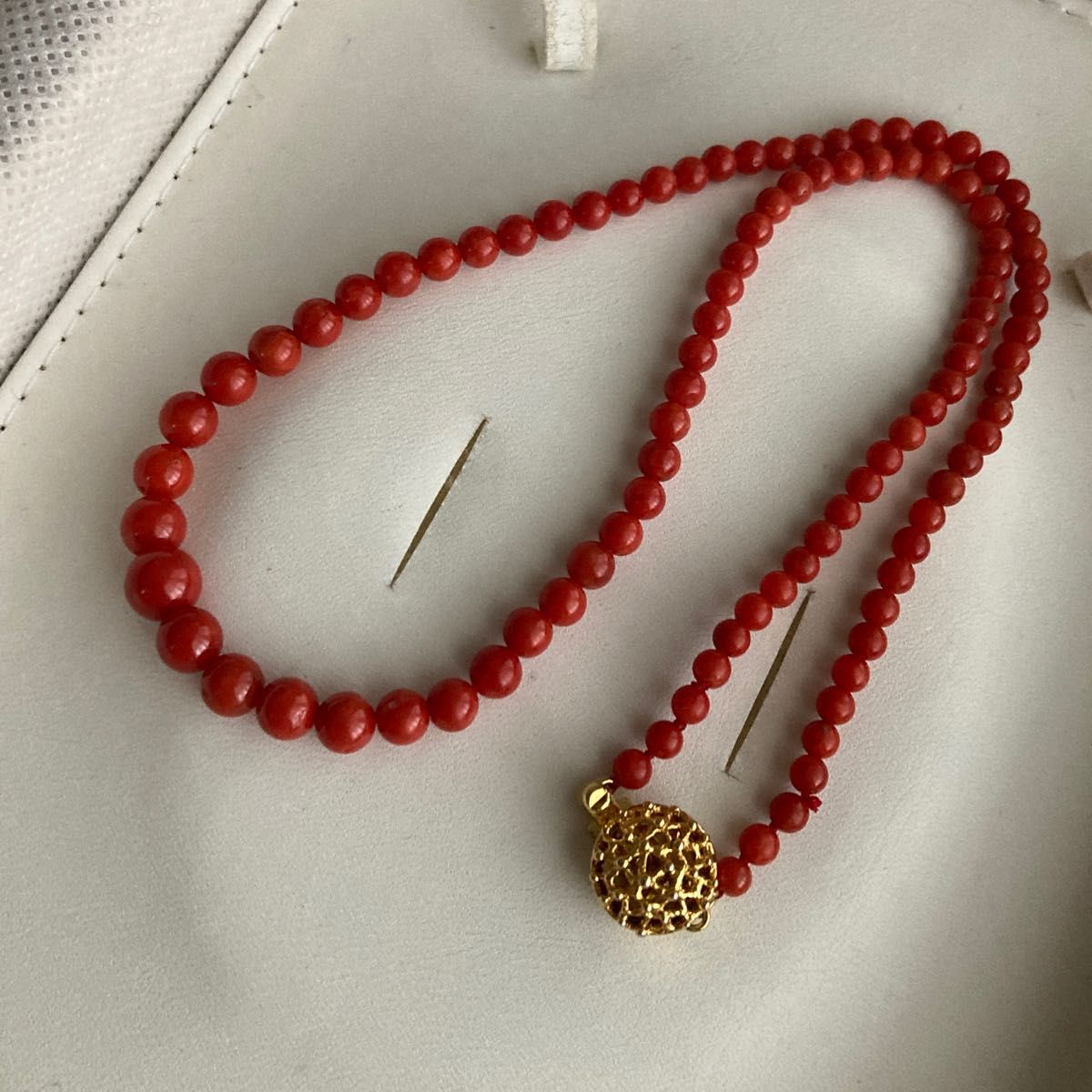 天然本珊瑚 ネックレス 珊瑚 刻印 シルバー コーラル サンゴ