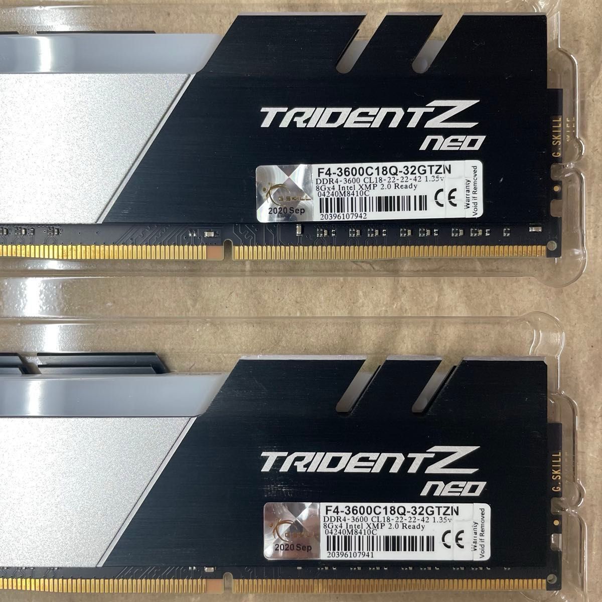 G SKILL TRIDENT Z Neo DDR4 3600MHz 32GB 8GB 4枚 動作正常 当日発送