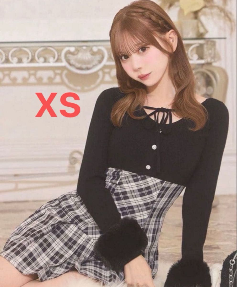 ミシェルマカロン ボレロsetチェックプリーツワンピ xs｜Yahoo!フリマ