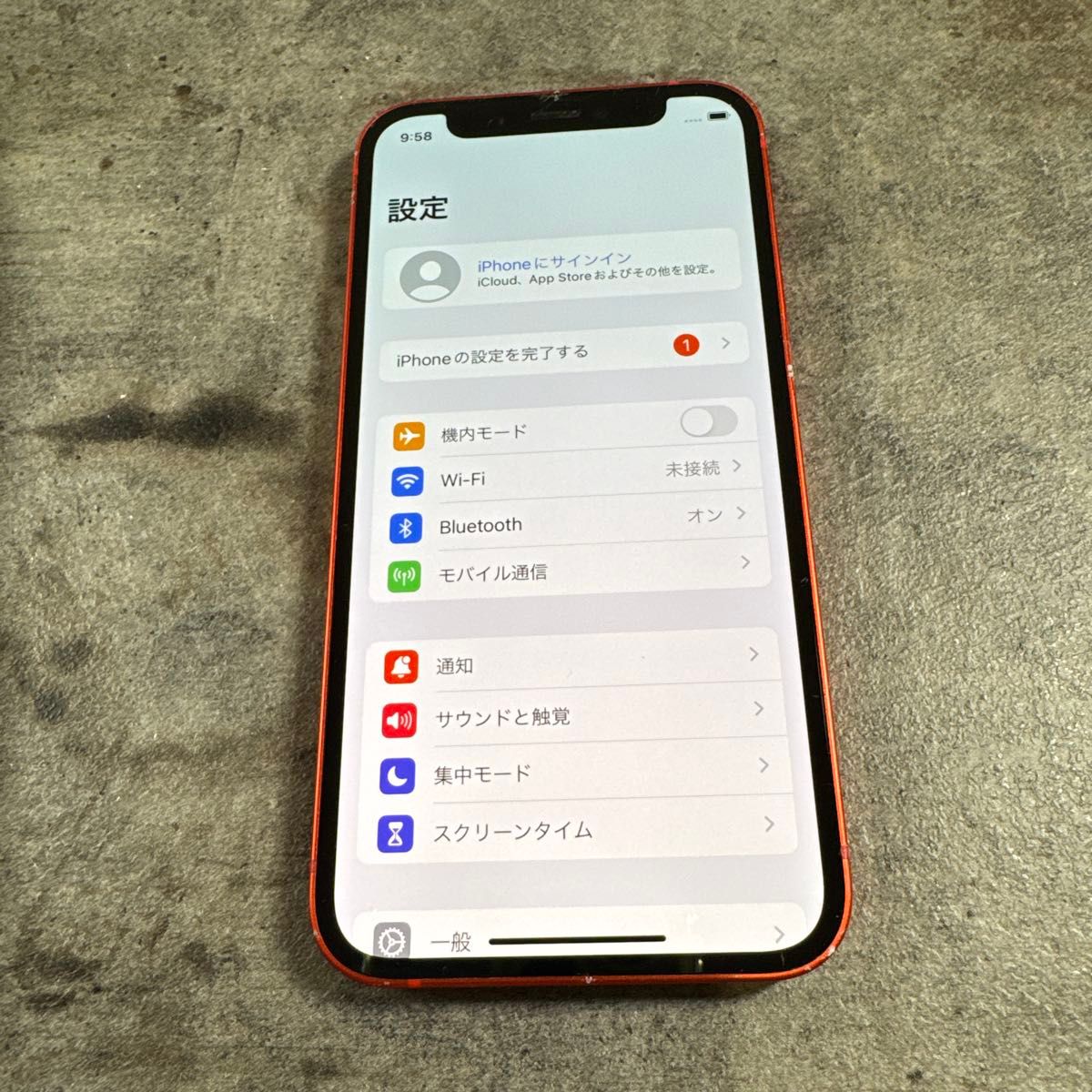05342 iPhone12 mini 64GB レッド SIMフリー ジャンク品 本体のみ