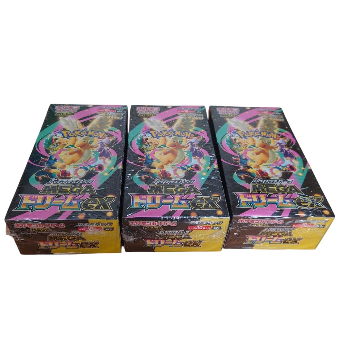 ポケモンカードゲーム MEGA メガドリームex シュリンク付き 3 box