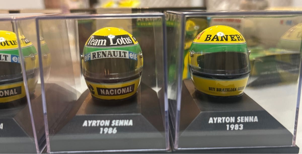 1/8 ミニチャンプス アイルトンセナ ヘルメット 5個セット+ セナ