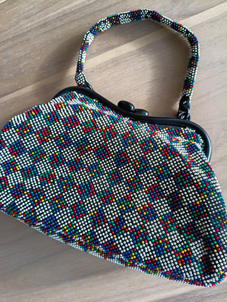 ビーズ刺繍バッグ 多色 がま口 昭和レトロ｜Yahoo!フリマ（旧PayPay