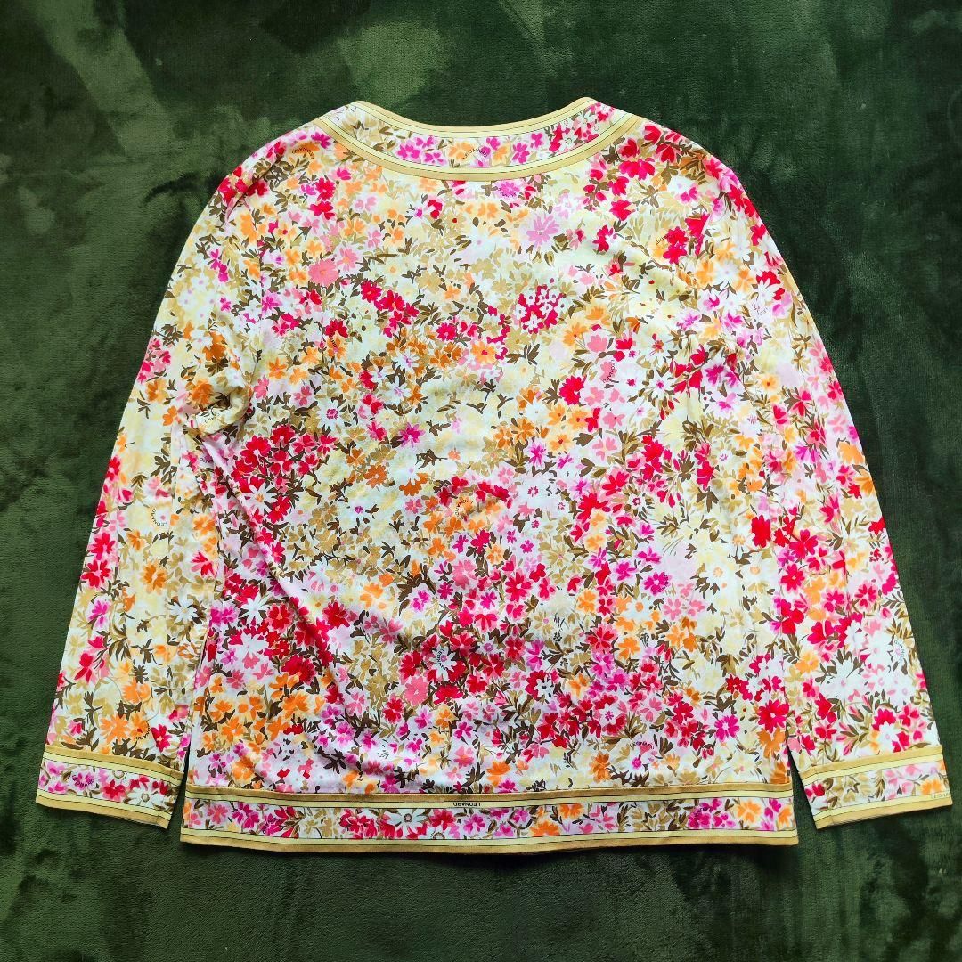 極美品】レオナール アンサンブル カーディガン Tシャツ 2点セット 花
