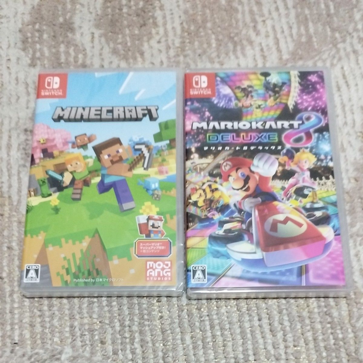 新品・未開封品】 マリオカート8 デラックス・Minecraft switch｜Yahoo