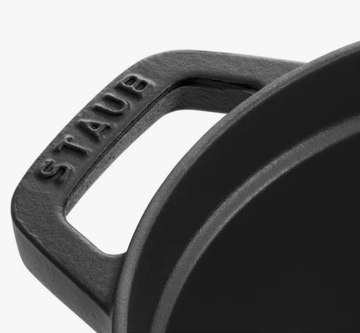 STAUB ストウブ シャロー ココット 26cm ミトン付き ブラック 両手鍋