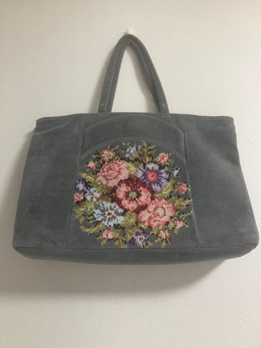 フェイラー FEILER トートバッグ 花柄 シュニール織 グレー｜Yahoo