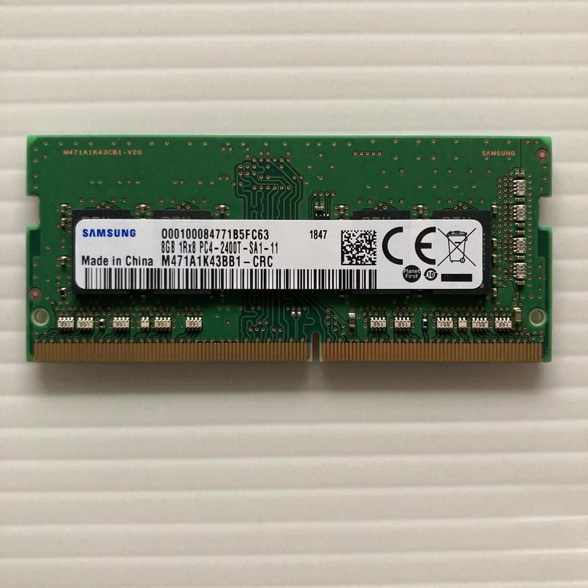 SAMSUNG 8GB 1Rx8 PC4-2400T-SA1-11 ノートPC用メモリ｜Yahoo!フリマ